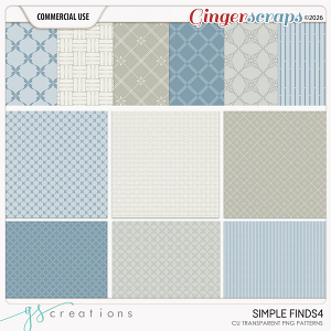 Simple Finds 04 Patterns (CU) by GS Creations