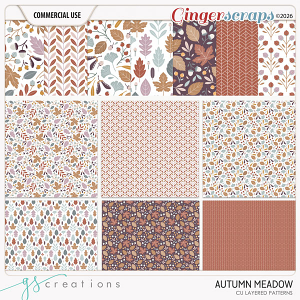Autumn Meadow Layered Patterns (CU) by GS Creations