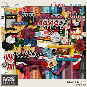 Movie Night Page Kit by Aimee Harrison