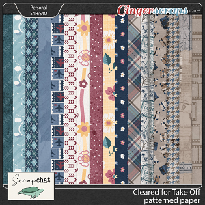 Cleared for Take off Patterned Papers by ScrapChat Designs