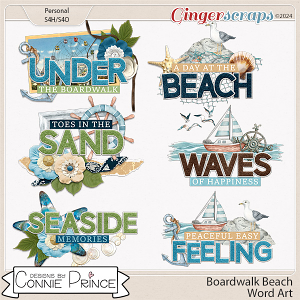 Boardwalk Beach - Word Art Pack by Connie Prince