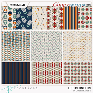 Let's Be Knights Patterns (CU) by GS Creations
