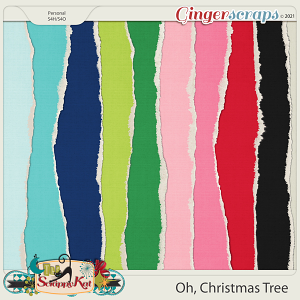 Oh, Christmas Tree Torn Papers by The Scrappy Kat