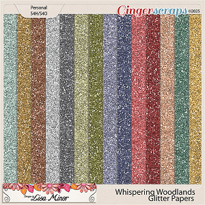 Whispering Woodlands Glitter Papers from Designs by Lisa Minor