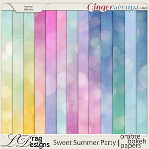Sweet Summer Party: Ombre-Bokeh Papers by LDragDesigns