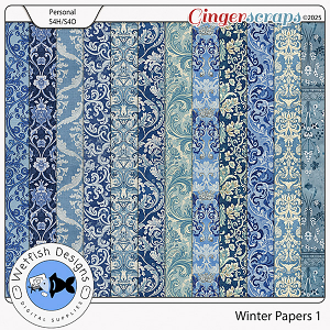 Winter Papers 1 by Wetfish Designs