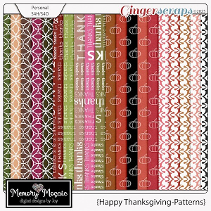 Happy Thanksgiving Patterns by Memory Mosaic
