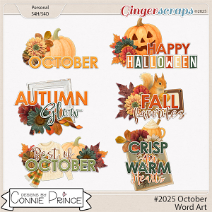 #2025 October - Word Art Pack by Connie Prince