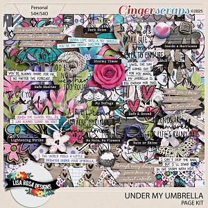 Under My Umbrella - Page Kit by Lisa Rosa Designs