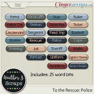To the Rescue: Police WORD BITS by Heather Z Scraps