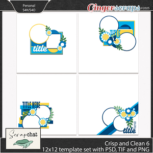 Clean and Crisp 6 Template Set by ScrapChat Designs