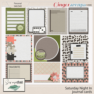 Saturday Night In Journal Cards by ScrapChat Designs