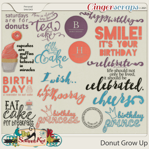 Donut Grow Up Word Art by The Scrappy Kat