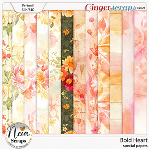 Bold Heart - Special Papers - by Neia Scraps