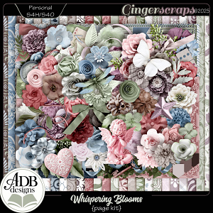 Whispering Blooms Page Kit by ADB Designs