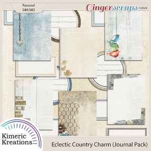 Eclectic Country Charm Journal Cards by Kimeric Kreations