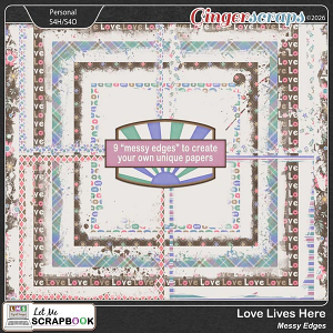 Love Lives Here Edges by Let Me Scrapbook