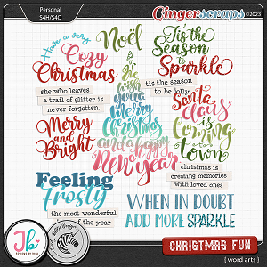 Christmas Fun Wordarts by JB Studio and Cindy Ritter
