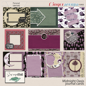 Moonlight Oasis Journal Cards by ScrapChat Designs