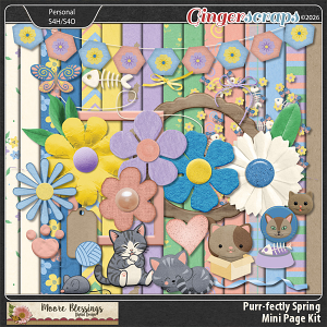 Purr-Fectly Spring Mini Page Kit by Moore Blessings Digital Design