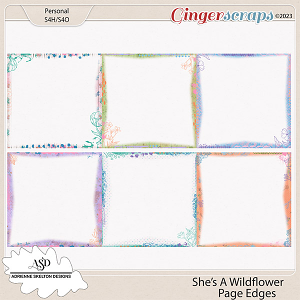 She's A Wildflower Page Edges- By Adrienne Skelton Design  