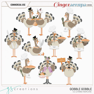 Gobble Gobble Layered Templates (CU) by GS Creations
