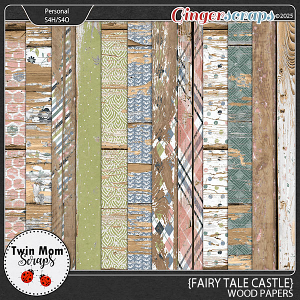 Fairy Tale Castle - WOOD PAPERS by Twin Mom Scraps