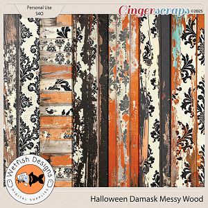 Halloween Messy Damask Wood Papers by Wetfish Designs Halloween Messy Damask Wood Papers by Wetfish Designs