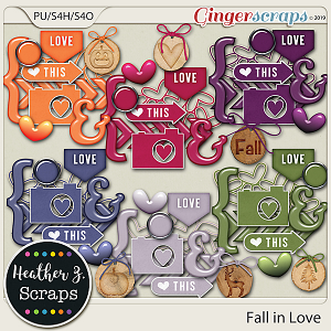 Fall in Love ACCENTS by Heather Z Scraps