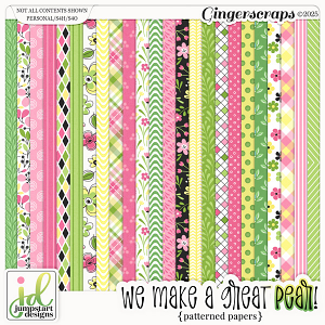 We Make a Great PEAR {Patterned Papers}
