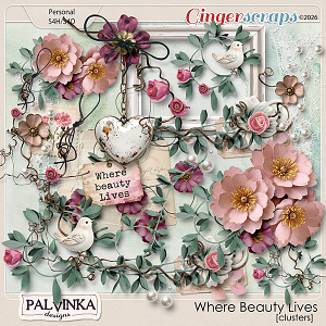 Where Beauty Lives Clusters by Palvinka Designs