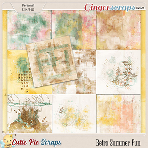Retro Summer Fun Painted Papers