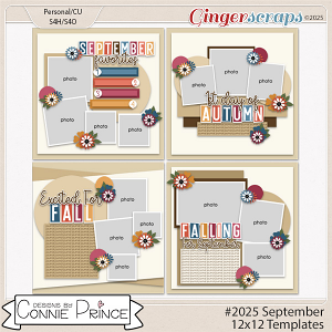 #2025 September -  12x12 Templates (CU Ok) by Connie Prince