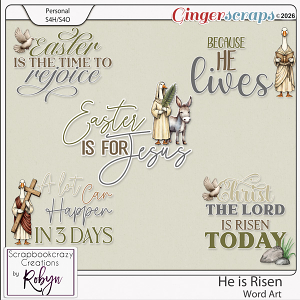 He is Risen Word Art by Scrapbookcrazy Creations