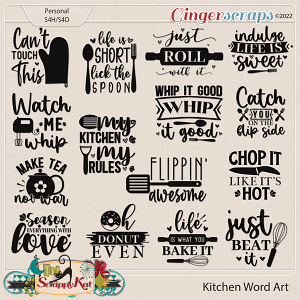Kitchen Word Art by The Scrappy Kat