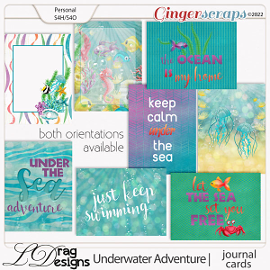 Underwater Adventure: Journal Cards by LDragDesigns