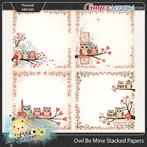 Owl Be Mine Stacked Papers
