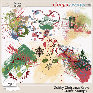Quirky Christmas Crew Graffiti - By Adrienne Skelton Design 
