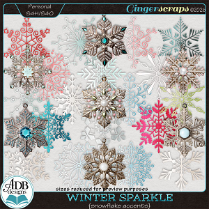 Winter Sparkle Snowflake Accents by ADB Designs