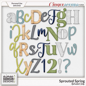 Sprouted Spring Alphabet Sets by Aimee Harrison Sprouted Spring Alphabet Sets by Aimee Harrison