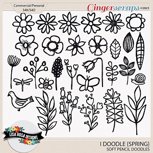 I Doodle Spring - CU/PU Doodles by Lisa Rosa Designs