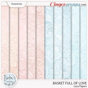 Basket Full Of Love Lace Papers by Ilonka's Designs