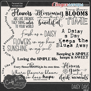 Daisy Days [Word Art] by Cindy Ritter