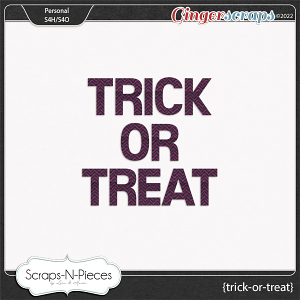 Trick or Treat Alpha by Scraps N Pieces