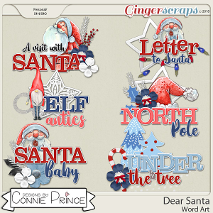 Dear Santa - Word Art Pack by Connie Prince