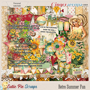 Retro Summer Fun Page Kit