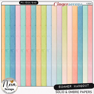 Summer Hangout - Solid & Ombre Papers - by Neia Scraps