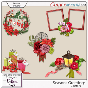 Seasons Greetings Clusters by Scrapbookcrazy Creations