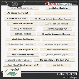 Detour Delight Word Strips by ScrapChat Designs