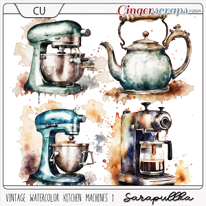 CU Vintage Watercolor Kitchen Machines 1